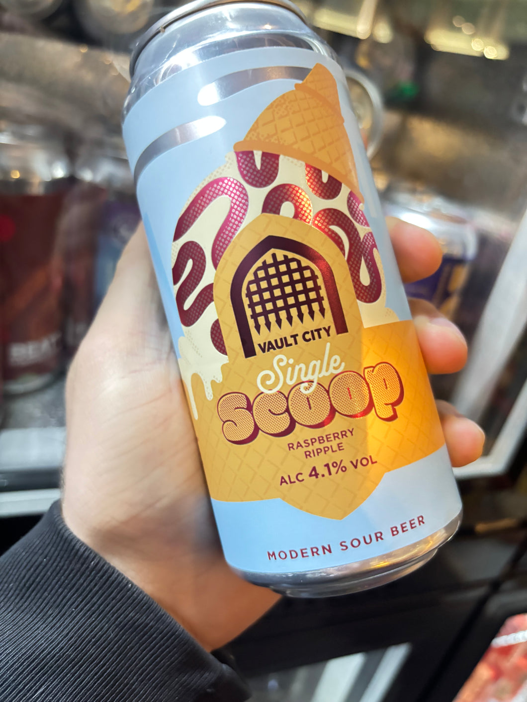 Vault City Single Scoop Raspberry Ripple