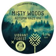Vibrant Forest Misty Woods