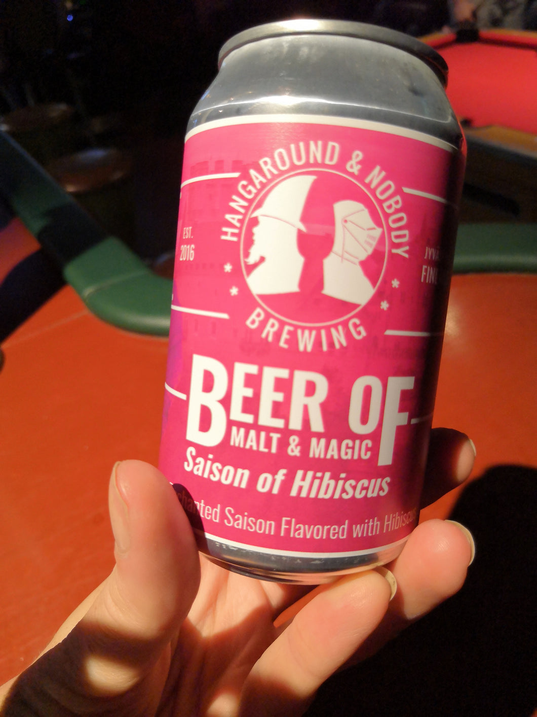 Hangaround & Nobody Brewing Beer of malt and magic: Saison of Hibiscus