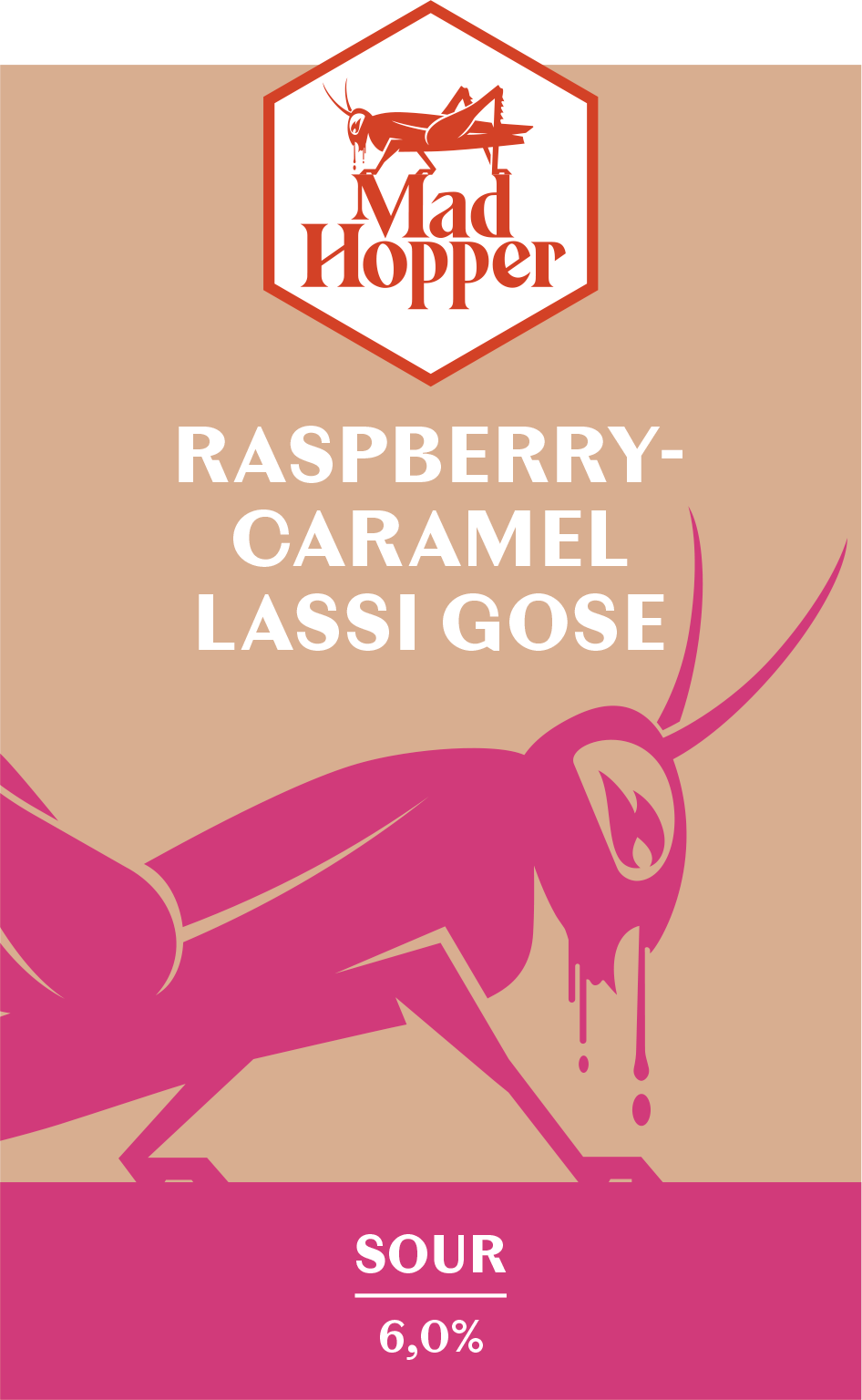Mad Hopper Brewing co. Raspberry Caramel Lassi Gose